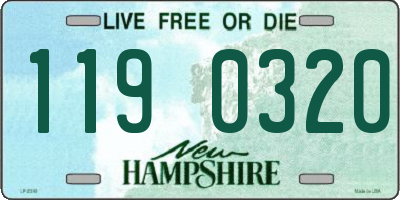 NH license plate 1190320