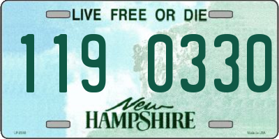 NH license plate 1190330