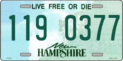 NH license plate 1190377