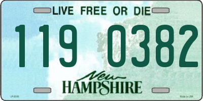 NH license plate 1190382