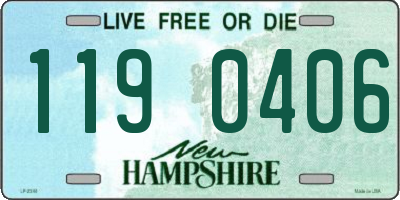 NH license plate 1190406