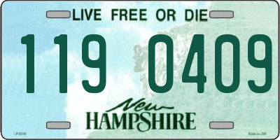 NH license plate 1190409