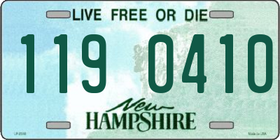 NH license plate 1190410
