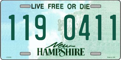 NH license plate 1190411