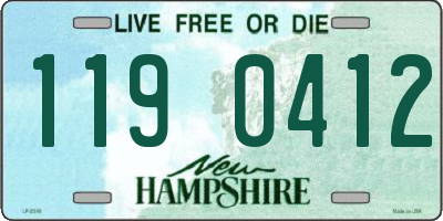NH license plate 1190412