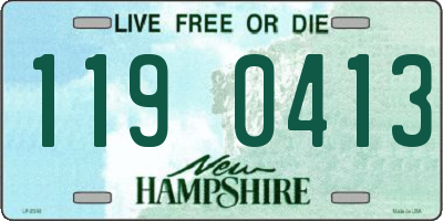 NH license plate 1190413