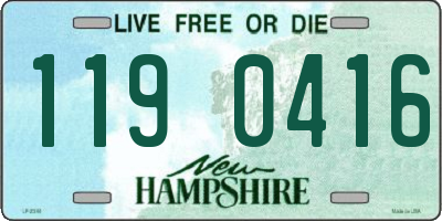NH license plate 1190416