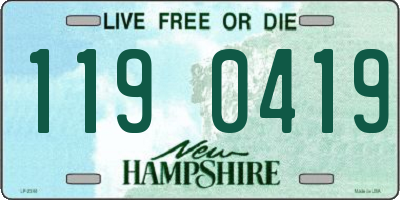 NH license plate 1190419