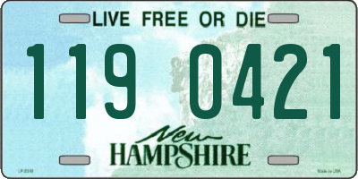 NH license plate 1190421