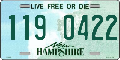 NH license plate 1190422