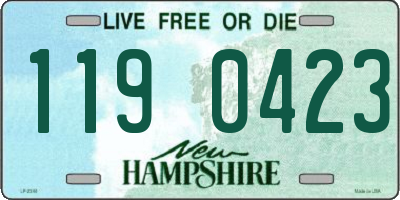 NH license plate 1190423