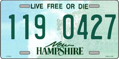 NH license plate 1190427