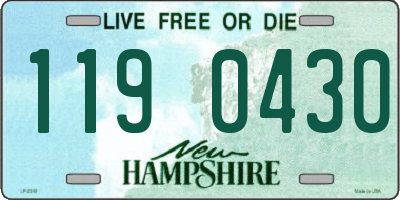 NH license plate 1190430