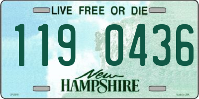 NH license plate 1190436