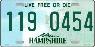NH license plate 1190454