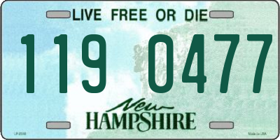 NH license plate 1190477