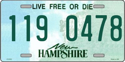 NH license plate 1190478