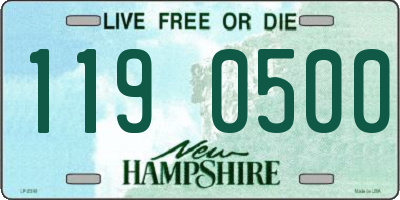 NH license plate 1190500