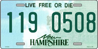 NH license plate 1190508