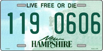 NH license plate 1190606