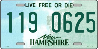 NH license plate 1190625