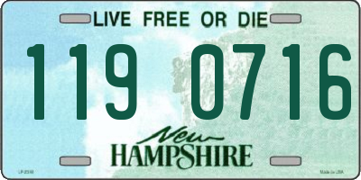 NH license plate 1190716