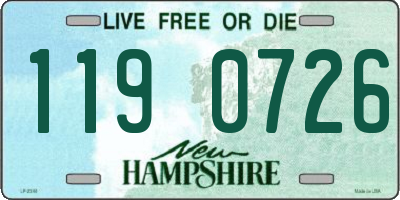 NH license plate 1190726