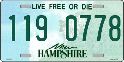 NH license plate 1190778