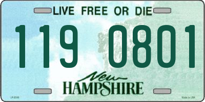 NH license plate 1190801