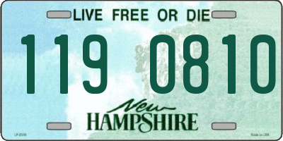 NH license plate 1190810