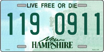 NH license plate 1190911