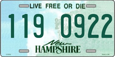 NH license plate 1190922