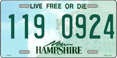 NH license plate 1190924