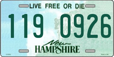 NH license plate 1190926