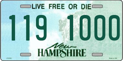 NH license plate 1191000