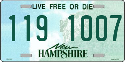 NH license plate 1191007