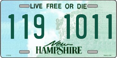 NH license plate 1191011