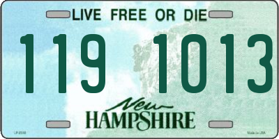 NH license plate 1191013