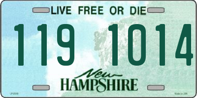 NH license plate 1191014