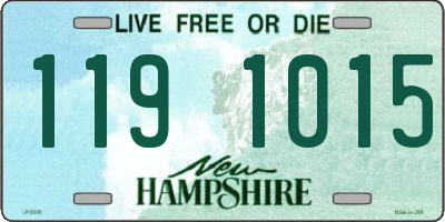 NH license plate 1191015