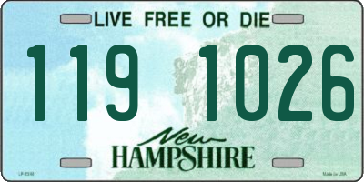 NH license plate 1191026