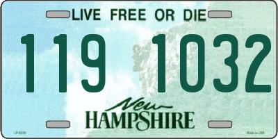 NH license plate 1191032