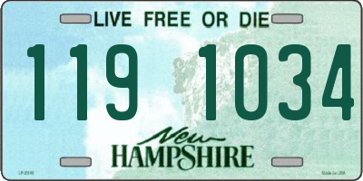 NH license plate 1191034