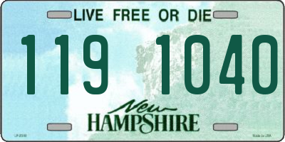 NH license plate 1191040