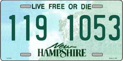 NH license plate 1191053