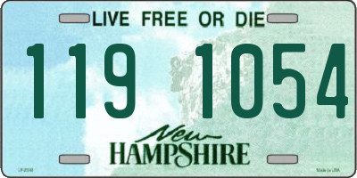 NH license plate 1191054