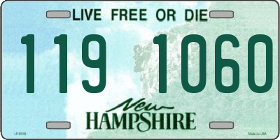NH license plate 1191060