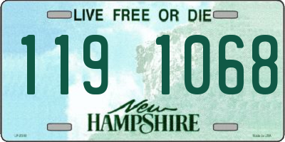 NH license plate 1191068