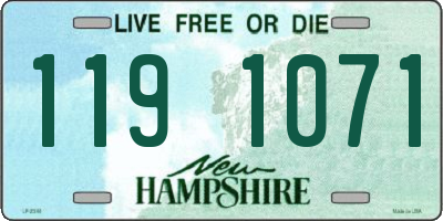 NH license plate 1191071