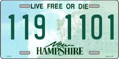 NH license plate 1191101